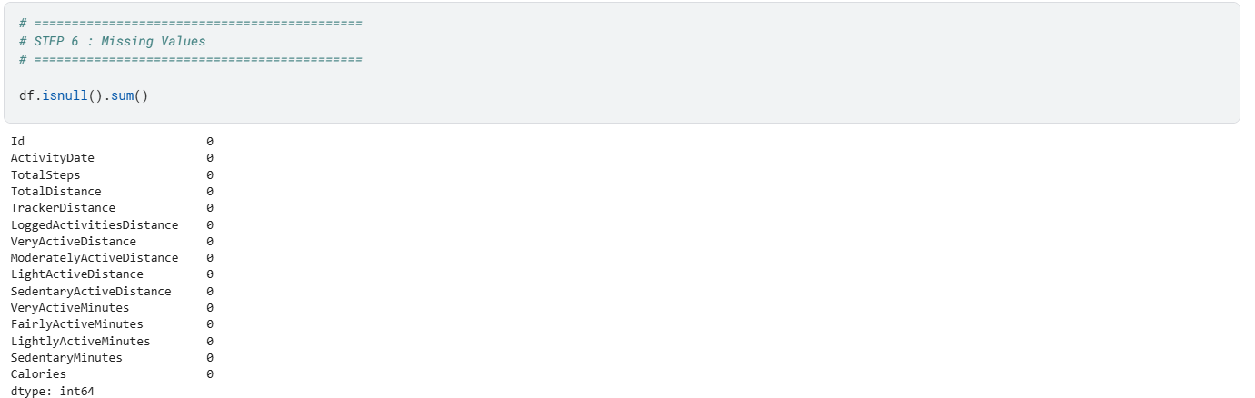 Missing values